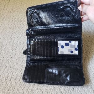 Latico leather wallet organizer in black